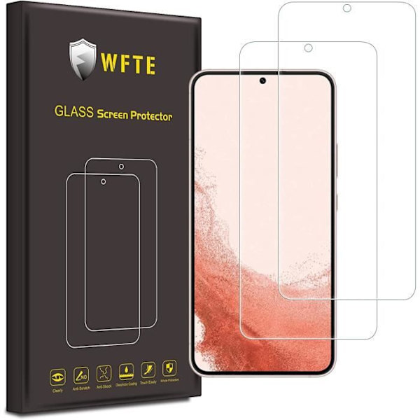 Skyddsfilm - WFTE - Samsung Galaxy S22 Plus 5G - 0,26 mm härdat glas - Anti-fingeravtryck - 9H hårdhet -