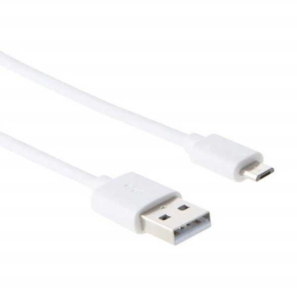 Mikro USB Laddkabel - Vit - 2M - Kompatibel med Samsung och Huawei - Idealisk för Android