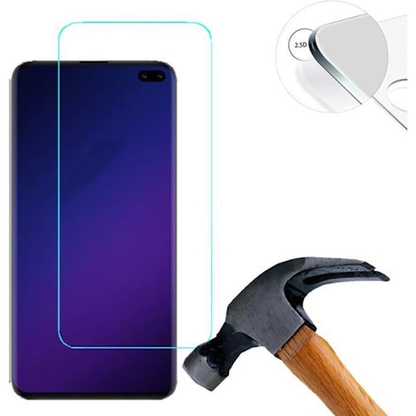 Skärmskydd - Lusee - Samsung Galaxy S10 Plus - 9H härdat glas - Transparent - 2 delar Transparent