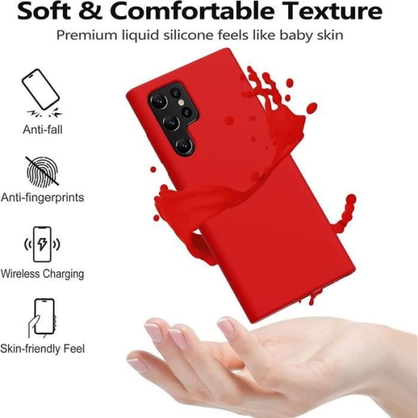 Silikonfodral till Samsung S22 Ultra Protection Stötsäker Ultra Slim Red Röd