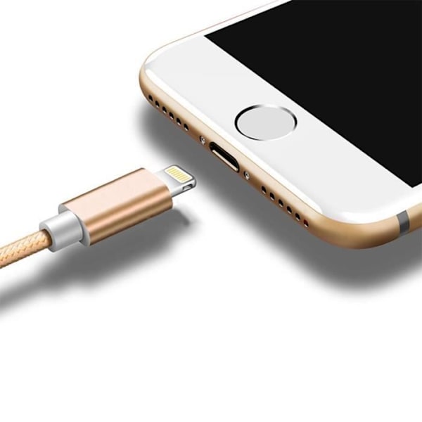 Guld USB-kabel för iPhone - PROSHOP - 1M - Snabbladdning - Dataöverföring - Set med 3 gyllene