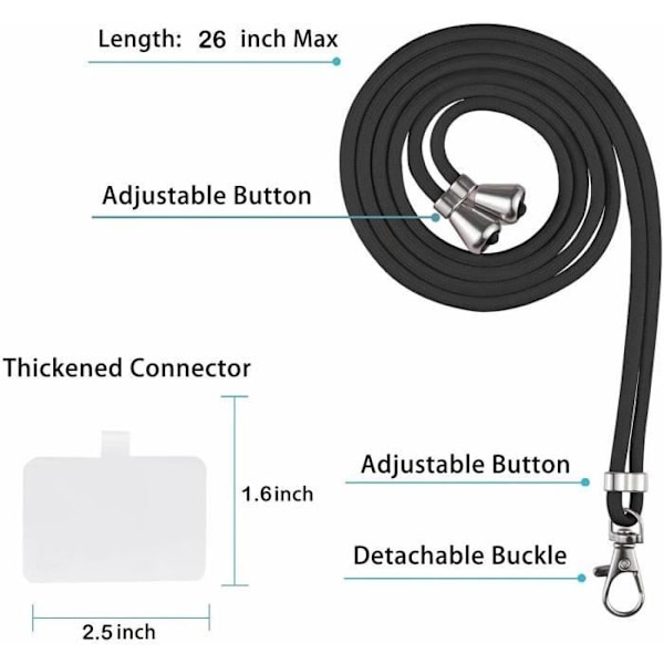 Coque - Samsung - S21 Ultra - Flexibel - Stötsäker - Rep-skyddande - Justerbar axelrem Svart