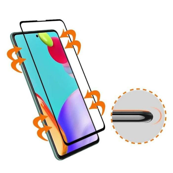 [2pack] Härdat glas för Samsung Galaxy A52 4G-5G Black Edge Skyddsfilm med Stylus Toproducts®