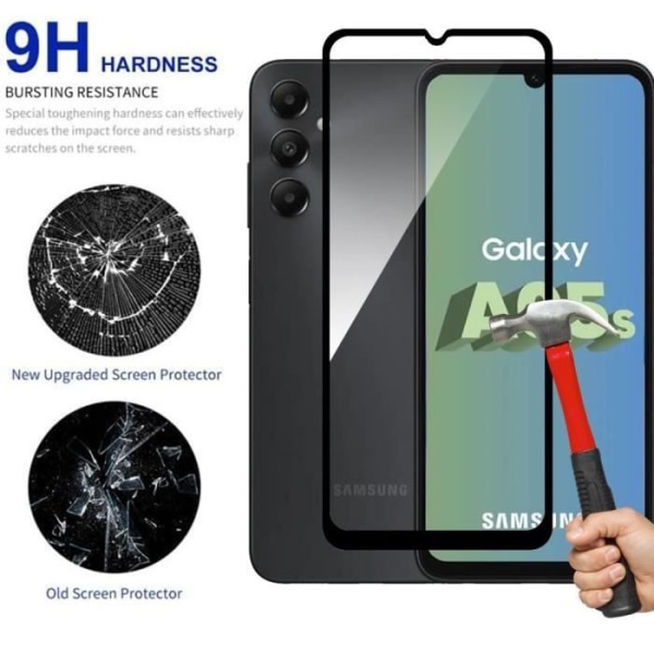 Paket med 2 helhärdade glasögon för Samsung Galaxy A05s 9H skyddsglas