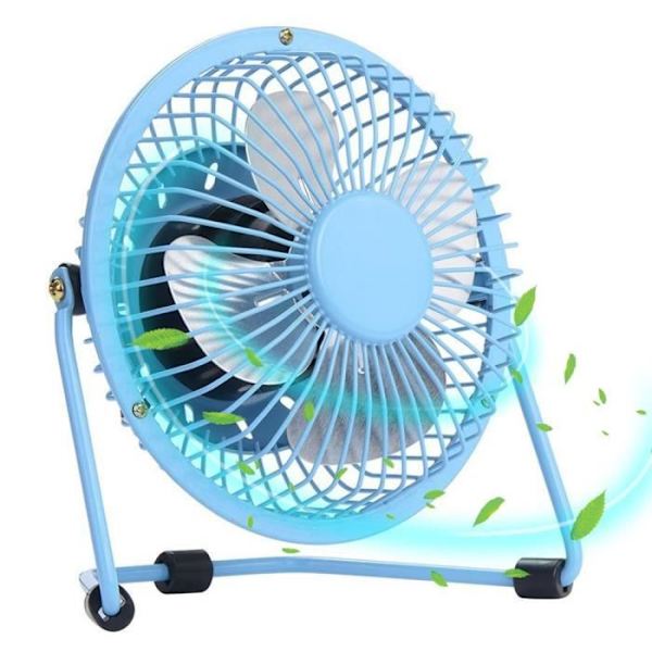 USB-fläkt - YIOU - Mini skrivbordsfläkt - Tyst - 14 cm - 65 dB Blå