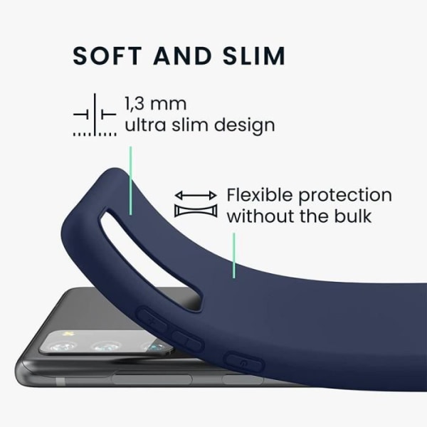Fodral för Samsung S20 Silikon Stötsäker Marinblå Flexibel och motståndskraftig