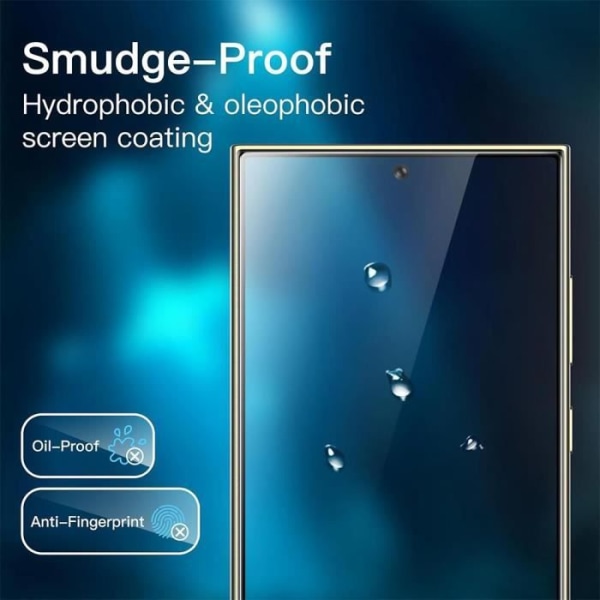 Pack-4 Fuldt hærdet glas til Samsung Galaxy S24 Ultra - Stødsikker anti-ridse skærmbeskytter Transparent