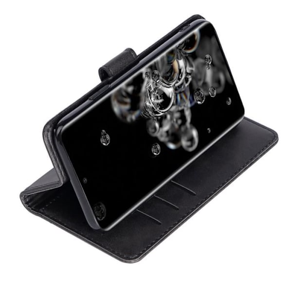 Fodral till Samsung Galaxy S20 Ultra - Svart - PU-läder - Magnetisk - Flip - Skyddande Svart