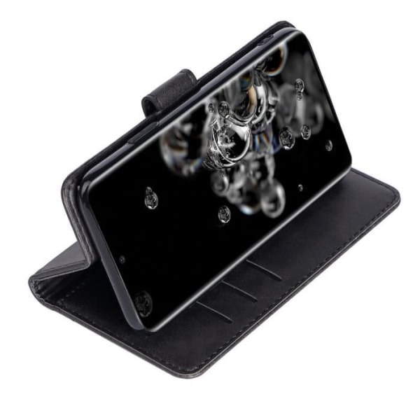 til Samsung Galaxy S20 Ultra Sort PU Læder Magnetisk Flip Stand Protector Case Cover til Samsung Galaxy S20 Ultra