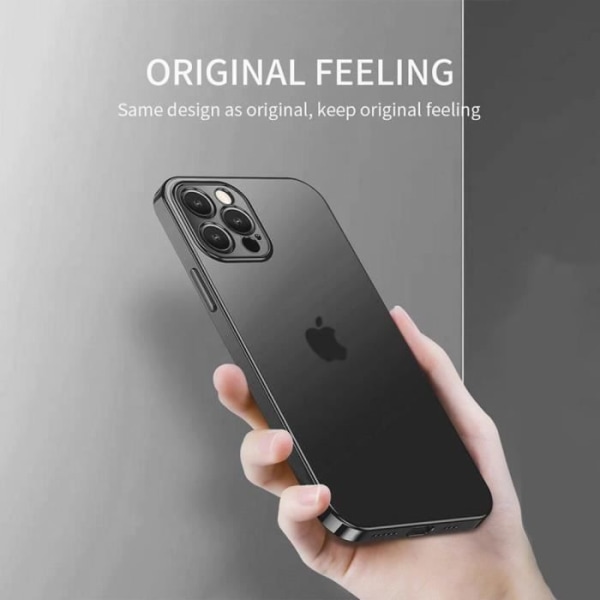 Cover til iPhone 13 Pro Max (6,7') Sort og 2 skærmbeskytter af hærdet glas Svart