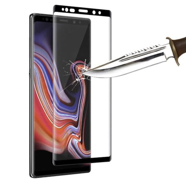 Skyddsfilm - VCOMP - Samsung Galaxy Note 9 - Härdat glas - Svart - Paket med 3 SVART