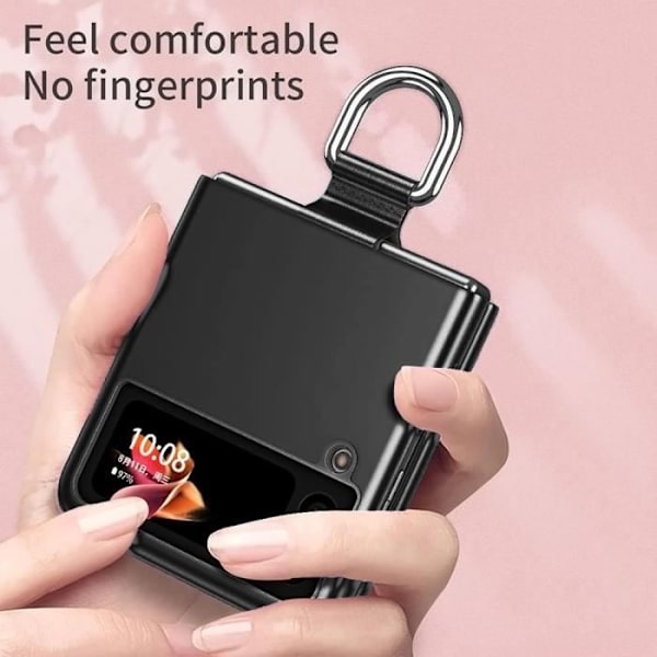 Skyddsskal - Samsung - Galaxy Z Flip 3 5G - Stötabsorberande - Svart - Metallspänne Svart