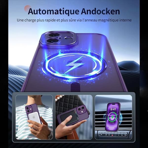 Skyddsskal - BOOLING - för iPhone 17 Pro - Lila - Stötsäker - Kameraskydd Lila