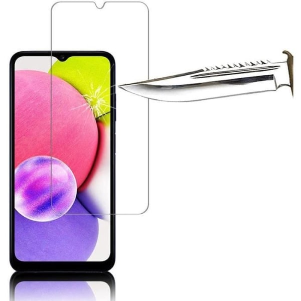 Härdat Glas - PROSHOP - för Samsung Galaxy A03s - Motstånd 9H - Repbeläggning - 0.30 MM Transparent