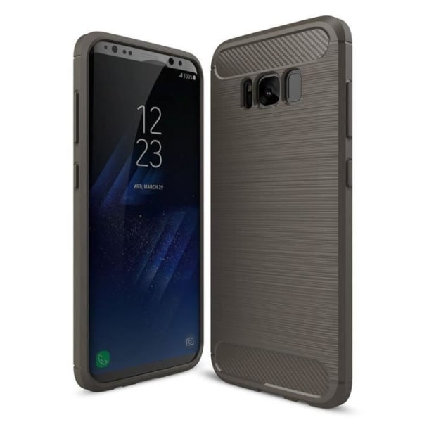 Fernando Snyggt Grå Mjuk Silikon Coque för Samsung Galaxy S8 Plus Carbon Fiber Case