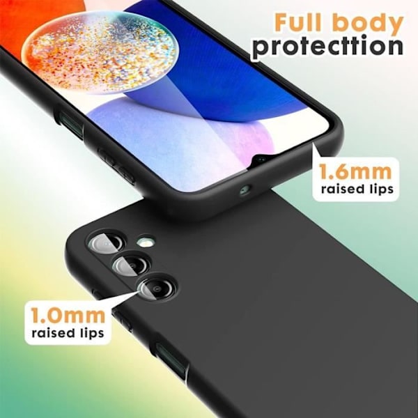Skyddsskal - Samsung - Galaxy A14 - Silikon - Stötsäker - Lätt Svart