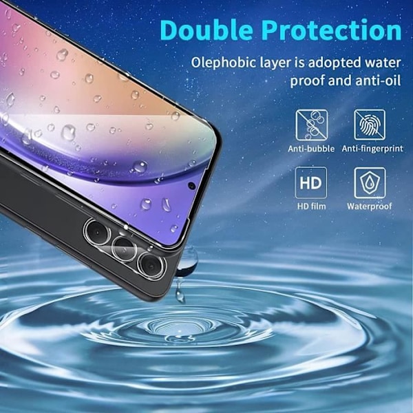 Set med 2 härdade glasögon och 2 bakre linsfönster för Samsung Galaxy A54 5G - BOOLING Transparent