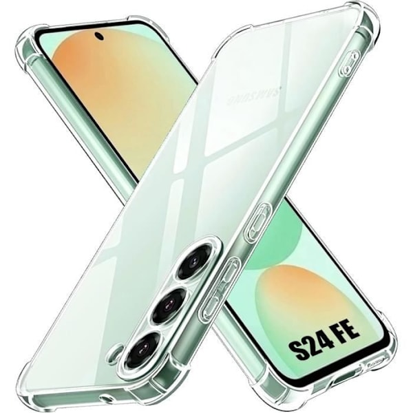 Fodral för Samsung Galaxy S24 FE (ej för S24) - Silikon Stötsäker Transparenta smala förstärkta hörn Transparent