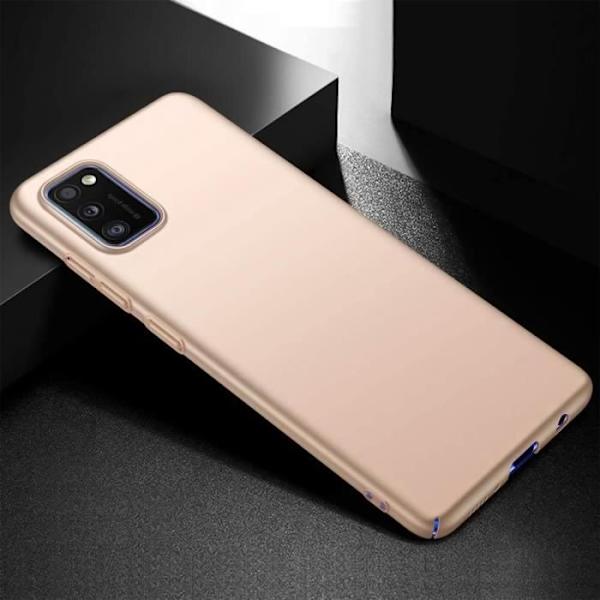 Skyddsfodral för Samsung Galaxy A41 - PROSHOP - Mjukt - Guld - Matt silikonfodral - Lätt - 2 Härdade glas gyllene