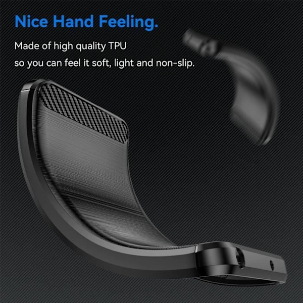Skyddsskal - BOOLING - Samsung Galaxy S24 - Flexibelt - Kolfibereffekt - Svart Svart