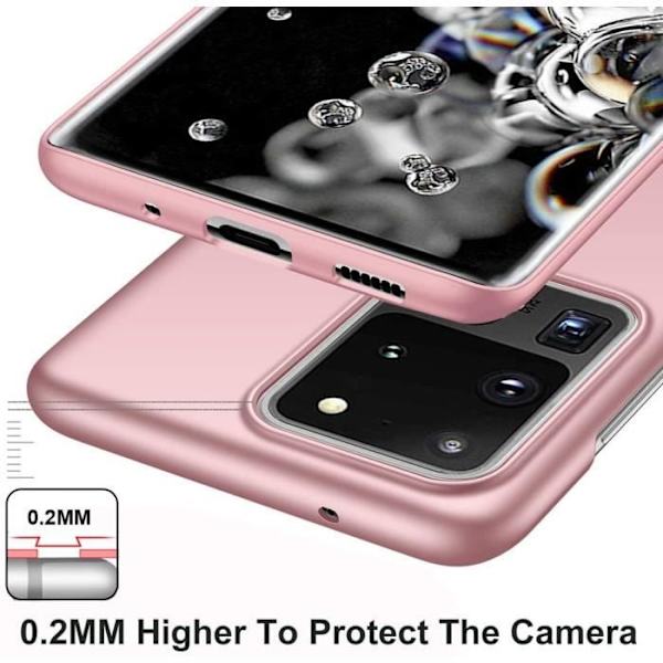 Samsung Galaxy S20 Ultra-fodral, roséguld Ultratunt skyddande skal hårt fodral för Samsung Galaxy S20 Ultra