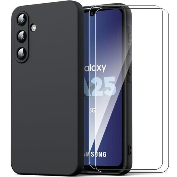 Skyddande skal - Samsung - Galaxy A25 5G - Silikon - Ultra Slim - Repellerande Svart