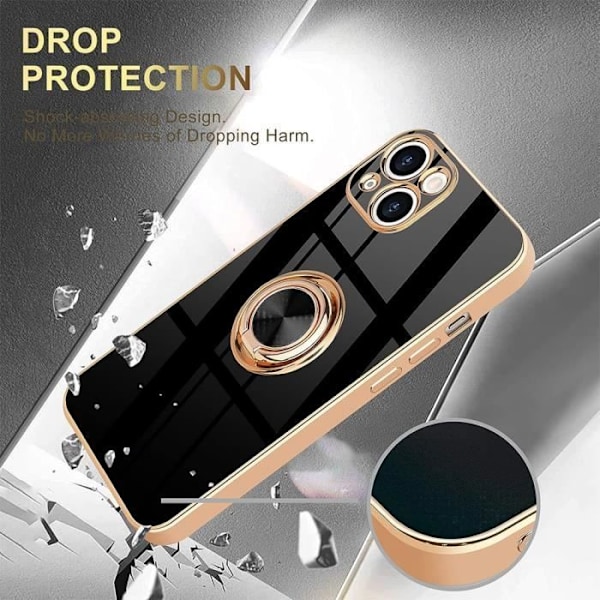 Skyddsfodral - BOOLING - för iPhone 15 Plus - Stötsäkert Ultra Slim - Repfria - Svart Svart
