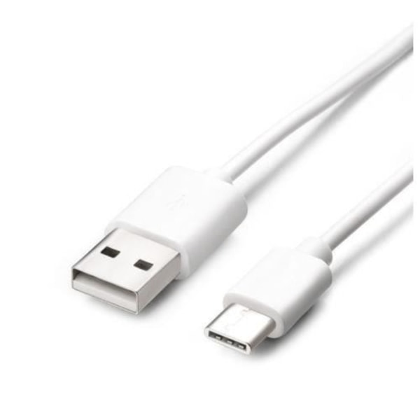 Paket med 10 vit USB Type C snabbladdningskabel, för OPPO A9 2020 mobil 6,5" 1 meter - Yuan Yuan varumärke