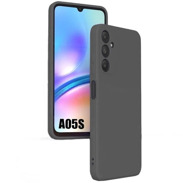 Fodral till Samsung Galaxy A05s (ej för A05) Skydd Silikon Tunn Lättvikt Effektiv Stötsäker Svart