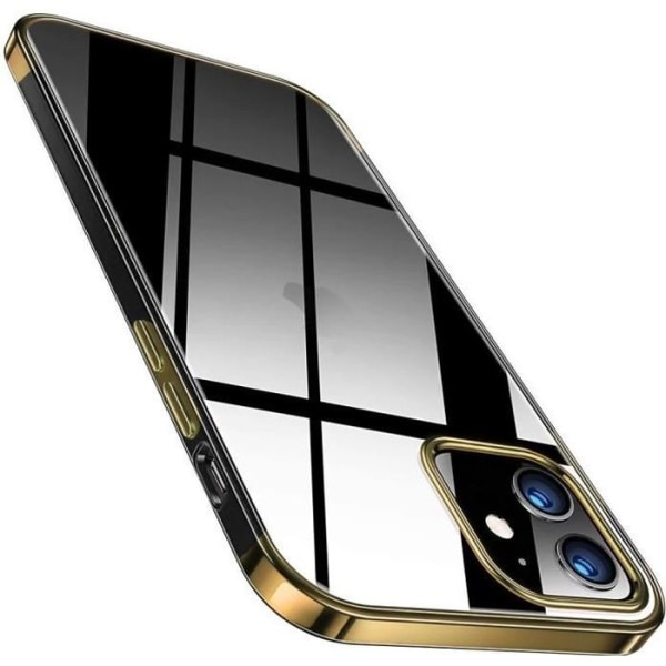 Cover til iPhone 12 (6.1") Stødsikker Gold Chrome Design gyllene