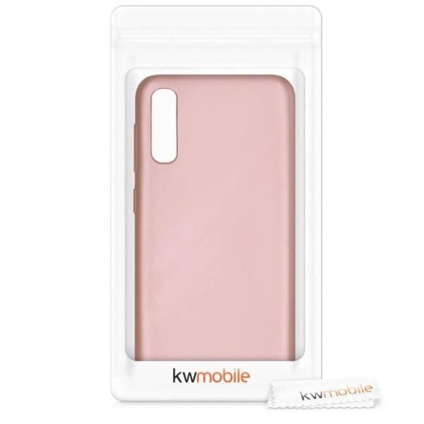 kwmobile Samsung Galaxy A50 etui - etui til Samsung Galaxy A50 - metallisk rosa guld silikone telefoncover