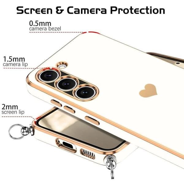 Coque - BOOLING - för Samsung Galaxy S24 Plus - Stötsäker - Repåtsresistent - Ultra Slim - Vit Vit