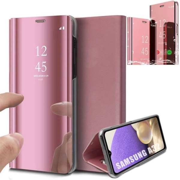 Fodral för Samsung A32 5G (6,4") Rosa spegeleffekt Förstärkt kant Snygg - Rosa
