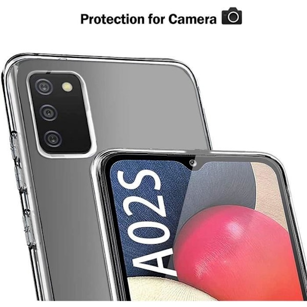 Fodral till Samsung Galaxy A02s - PROSHOP - Stötsäkert silikonfodral 360 skydd Transparent Transparent