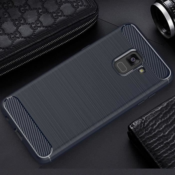 Skyddsfodral - Samsung - Galaxy A8 2018 - TPU - Stöttålig - Marinblå marinblå