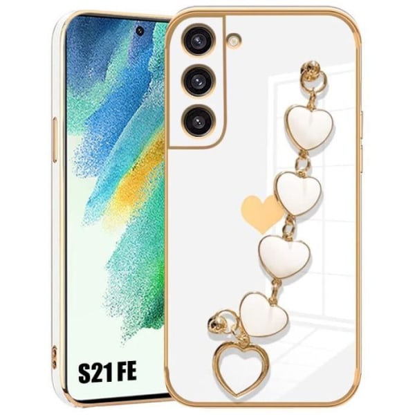 Armbandsfodral för Samsung Galaxy S21 FE, TPU-skydd Stötsäkert Anti-Scratch Ultra Slim Lättvikt - Vit (ej för S21)