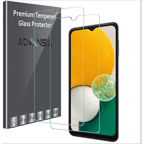 Skyddsfilm - Advansia - Samsung Galaxy A13 5G - Härdat glas - 2 delar - Reptålig [X2] Bitar