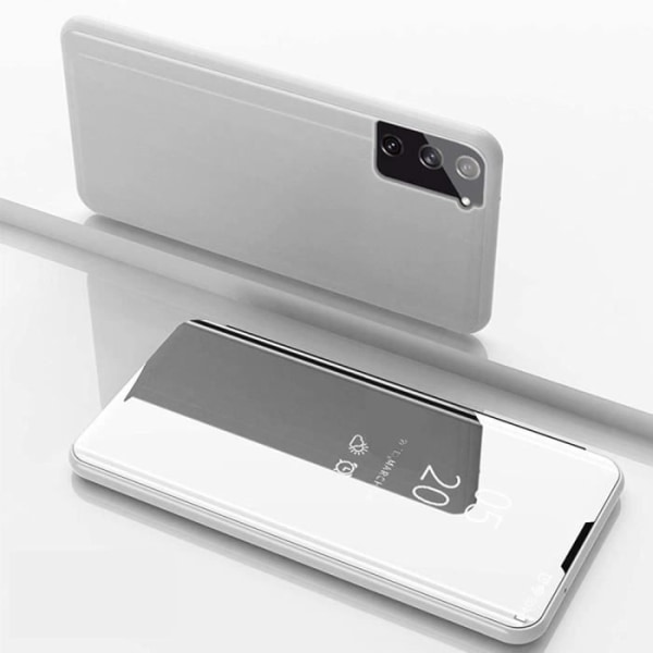 Fuldt cover til Samsung S22 Protection 360 Clear View Smart Case - Sølv Silver