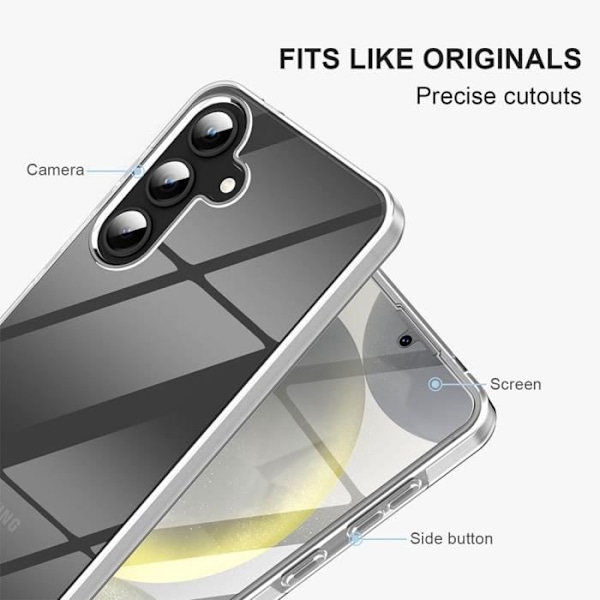 Skyddsfodral - BOOLING - Samsung Galaxy S25 Plus - Stötsäker - Genomskinlig - Silikon och PC Transparent
