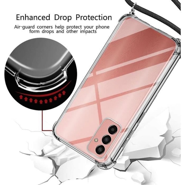 Mjukt stötsäkert skyddsfodral för Samsung Galaxy M13 - BOOLING - Transparent-midnattsgrön - Modernt - Blandat Transparent-midnattsgrön
