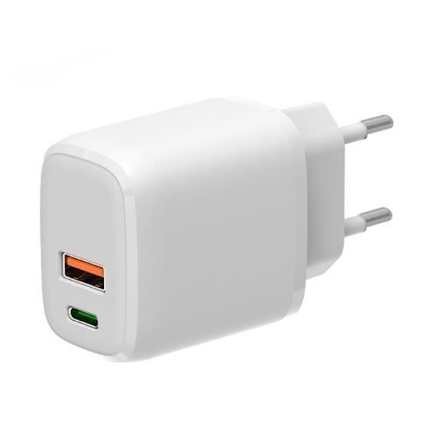 ANTCOOL Strömadapter - 20W Snabbladdning - iPhone 12 Pro Max Mini 11 Xs XR X 8 Plus - Dual Port USB C Vit