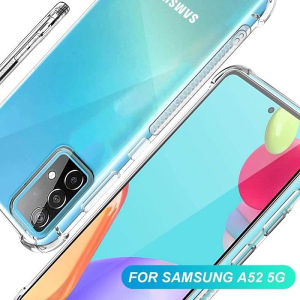 Etui til Samsung A52 5G/A52, gennemsigtigt Samsung A52 4G/5G etui, tyndt og klart, blød TPU silikone [Stødabsorbering] Ultra