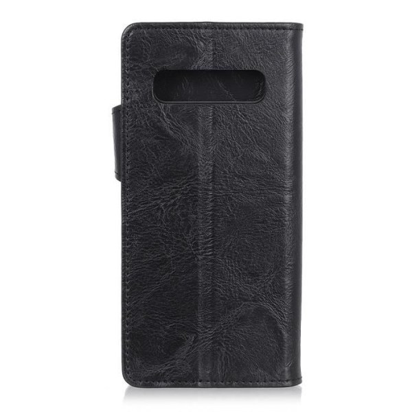 Fodral - Samsung - Galaxy S10 - Plånboksfodral - PU-läder - Stötsäker - Svart Svart