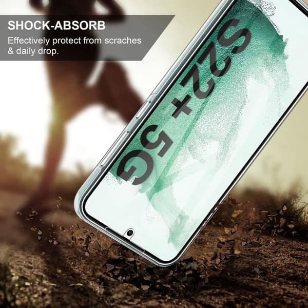 Coque - BOOLING - för Samsung S22 Plus - Stötsäker - Flexibel - Skydd 360° Transparent