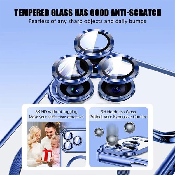 Skyddsskal - BOOLING - iPhone 17 Pro - TPU Blå - 2 Härdade Glas - Stötsäker Blå