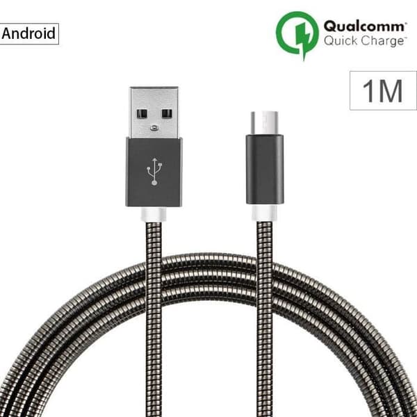 Micro USB-kabel - E.F.CONNECTION - 1M - Färg Svart - Micro USB-kontakt