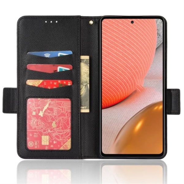 Etui til Samsung Galaxy A53 5G 6,5" sort telefonetui PU Wallet Flip Case Cover - Til Samsung A53 5G Svart