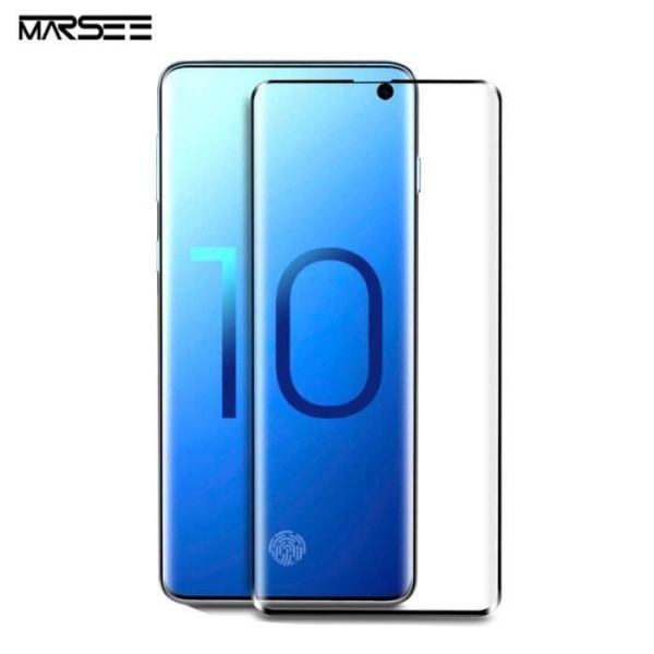 För Samsung Galaxy S10 härdat glas, [9H hårdhet] HD Ultra Clear skärmskydd i härdat glas för Samsung Galaxy S10 -