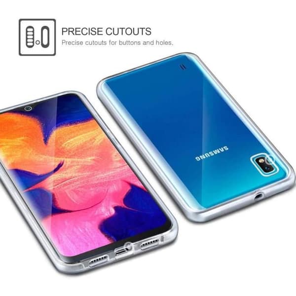 Mobilskal för Samsung Galaxy A10 - LittleMonkey - Förbättrad version 2019 - 360 grader - Transparent - Mjuk Transparent