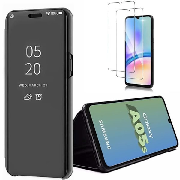 Skyddande skal - BOOLING - Samsung Galaxy A05s - Spegeleffekt - Svart - Semi-hård Svart